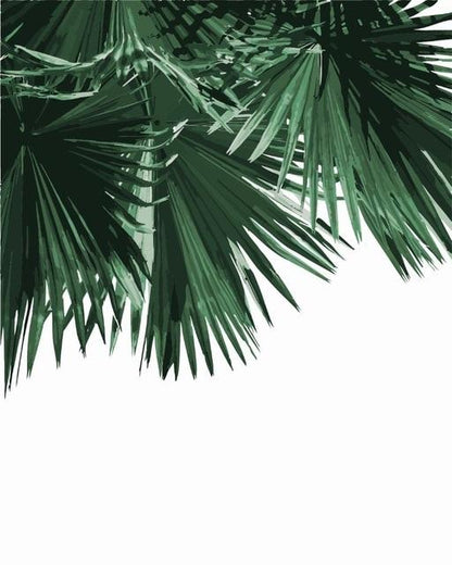 Blue Palm - Leaf Collection - World Paint by Numbers™ Kits DIY