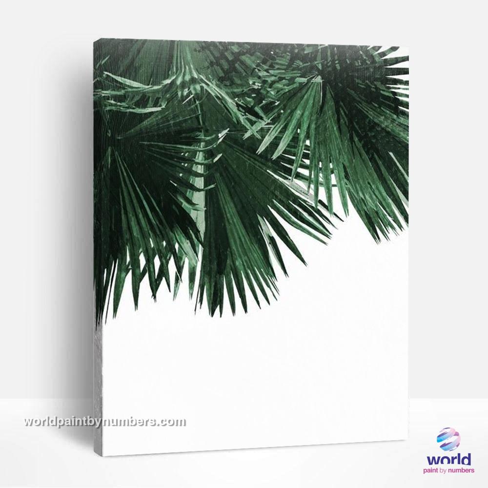 Blue Palm - Leaf Collection - World Paint by Numbers™ Kits DIY