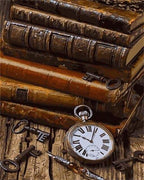 Books, Keys & Watch - World Paint by Numbers™ Kits DIY