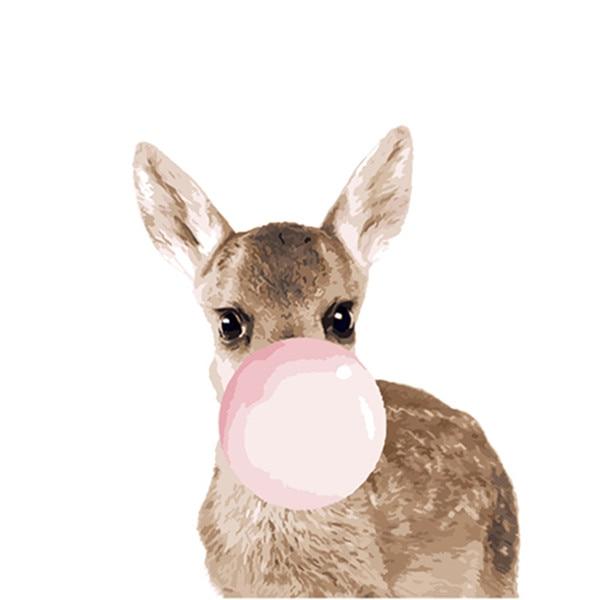 Bubble Gum Deer - World Paint by Numbers™ Kits DIY