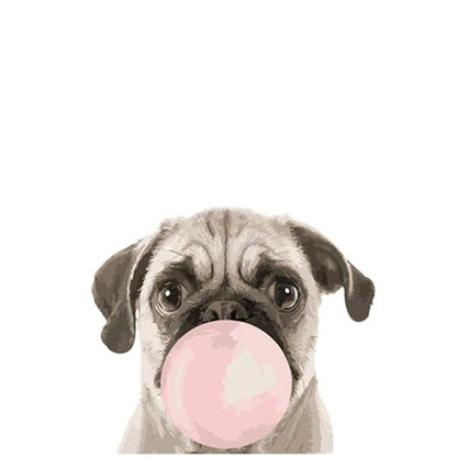 Bubble Gum Dog - World Paint by Numbers™ Kits DIY