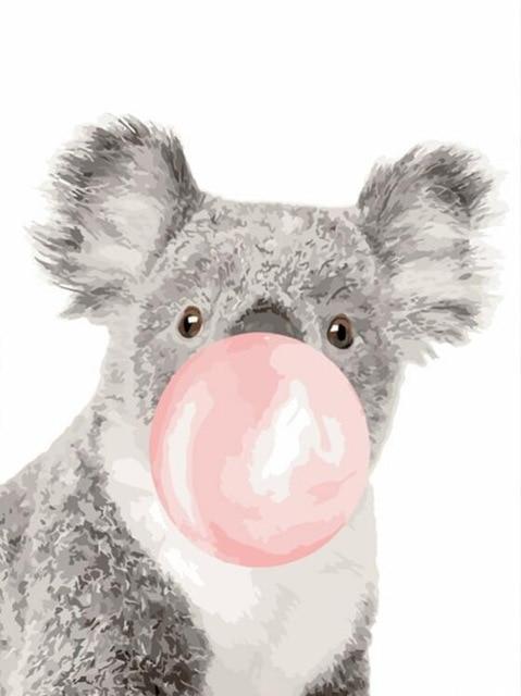 Bubble Gum Koala - World Paint by Numbers™ Kits DIY