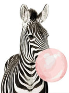 Bubble Gum Zebra - World Paint by Numbers™ Kits DIY