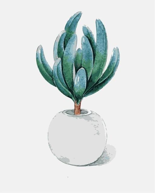 Cactus Tree - Leaf Collection - World Paint by Numbers™ Kits DIY