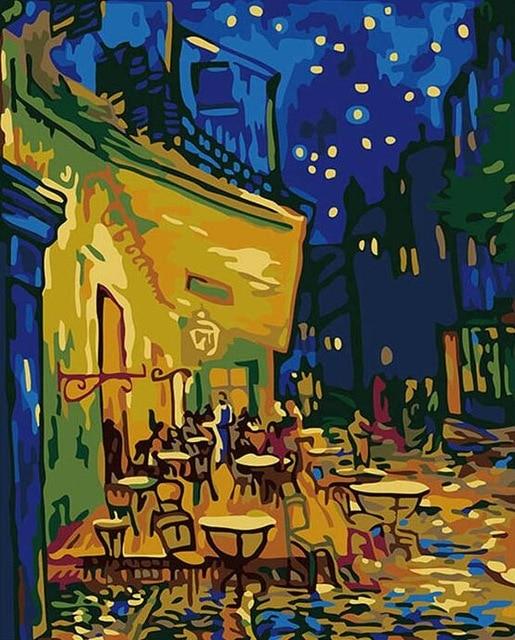 Café Terrace at Night by Vicent Van Gogh - World Paint by Numbers™ Kits DIY