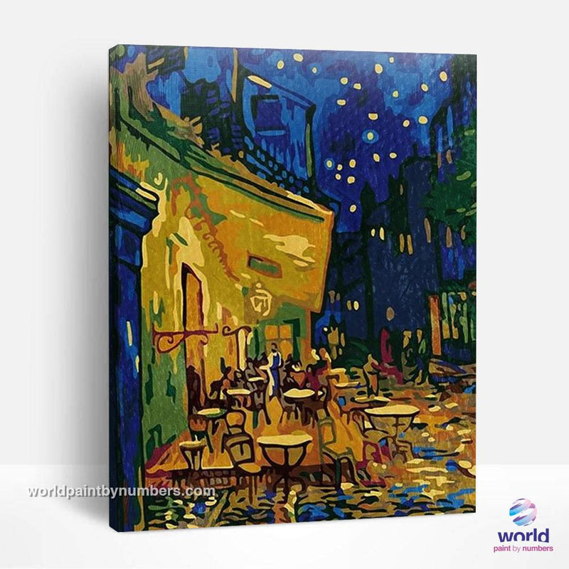Café Terrace at Night by Vincent Van Gogh - World Paint by Numbers™ Kits DIY
