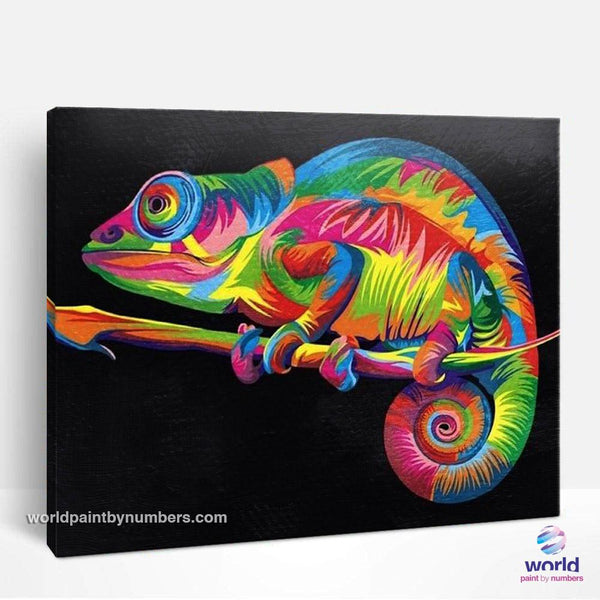 Colorful Chameleon - World Paint by Numbers™ Kits DIY