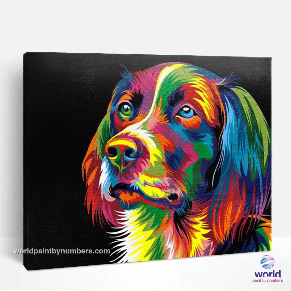 Colorful Dog - World Paint by Numbers™ Kits DIY