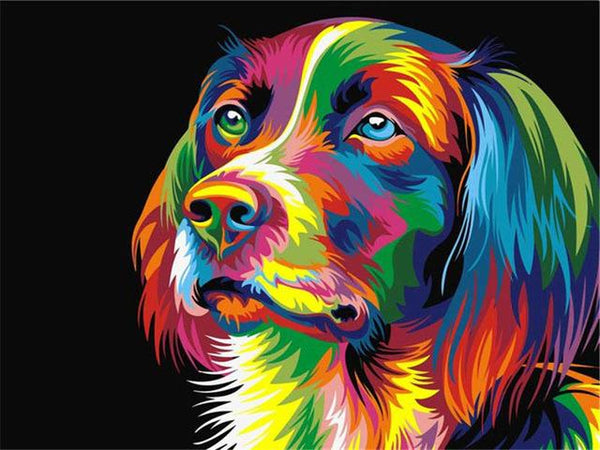 Colorful Dog - World Paint by Numbers™ Kits DIY