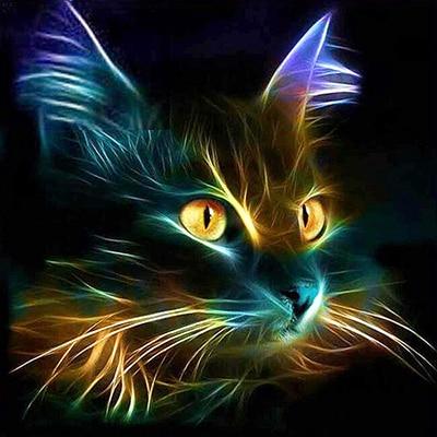 Dark Neon Cat - World Diamond Painting™ 5D DIY