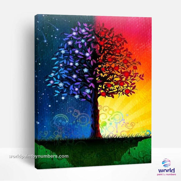 Day and Night Tree - World Paint by Numbers™ Kits DIY