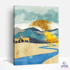 Deer Family Summer - Summer Layers Collection - World Paint by Numbers™ Kits DIY