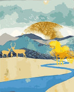 Deer Family Summer - World Paint by Numbers™ Kits DIY