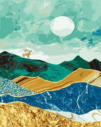 Deer King and the Moon - World Paint by Numbers™ Kits DIY