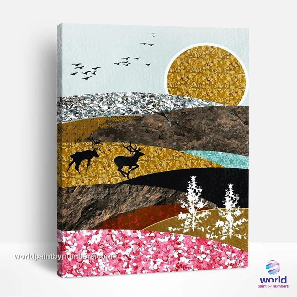 Ecletic Sunset - Summer Layers Collection - World Paint by Numbers™ Kits DIY