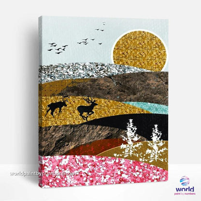 Ecletic Sunset - Summer Layers Collection - World Paint by Numbers™ Kits DIY