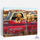 Farm Puppies Ride - World Paint by Numbers™ Kits DIY