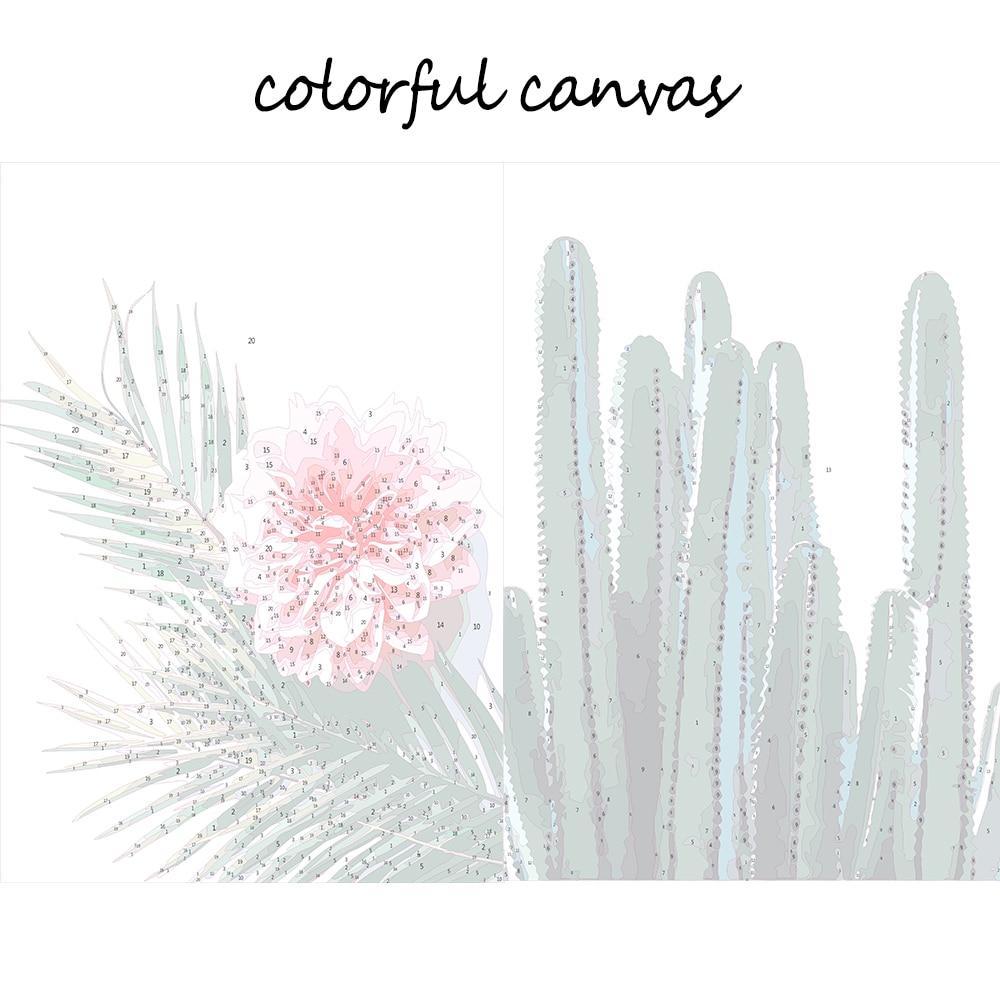 Flower & Palm - Leaf Collection - World Paint by Numbers™ Kits DIY