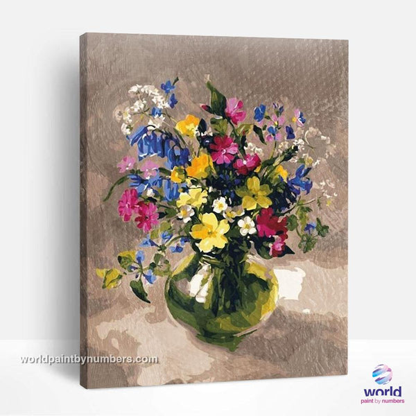 Flowers in Vase - World Paint by Numbers™ Kits DIY