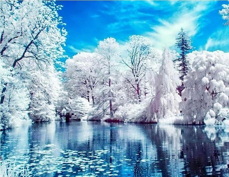 Frozen River Bank - World Paint by Numbers™ Kits DIY