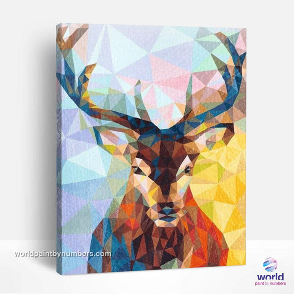 Geometric Deer - World Paint by Numbers™ Kits DIY
