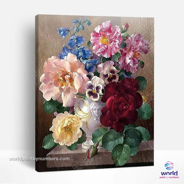 Grandma´s Flowers - World Paint by Numbers™ Kits DIY