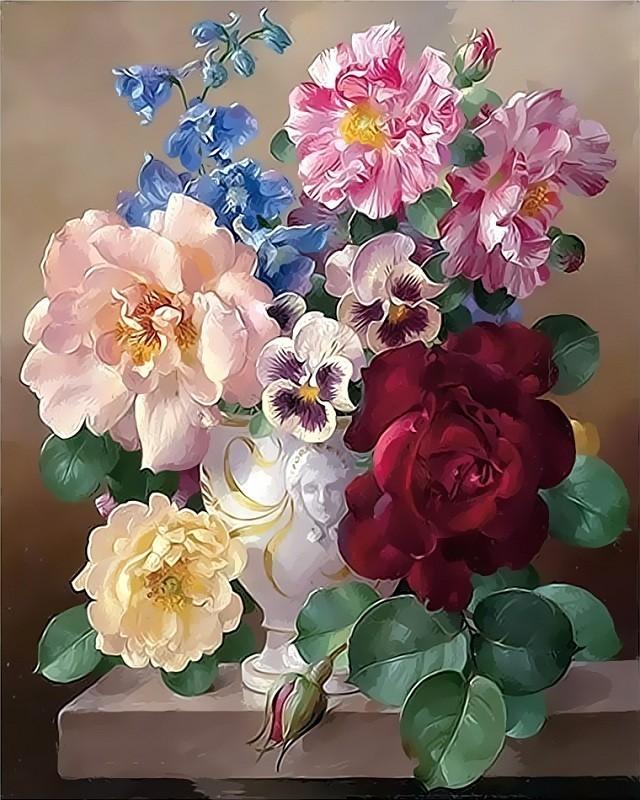 Grandma´s Flowers - World Paint by Numbers™ Kits DIY