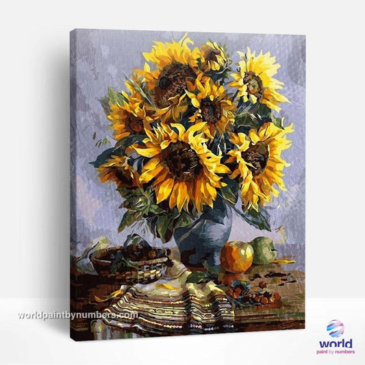 Grandma´s Sunflowers - World Paint by Numbers™ Kits DIY