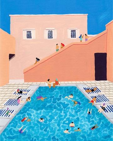 Happy Pool Day - Tropical Minimalism - World Paint by Numbers™ Kits DIY