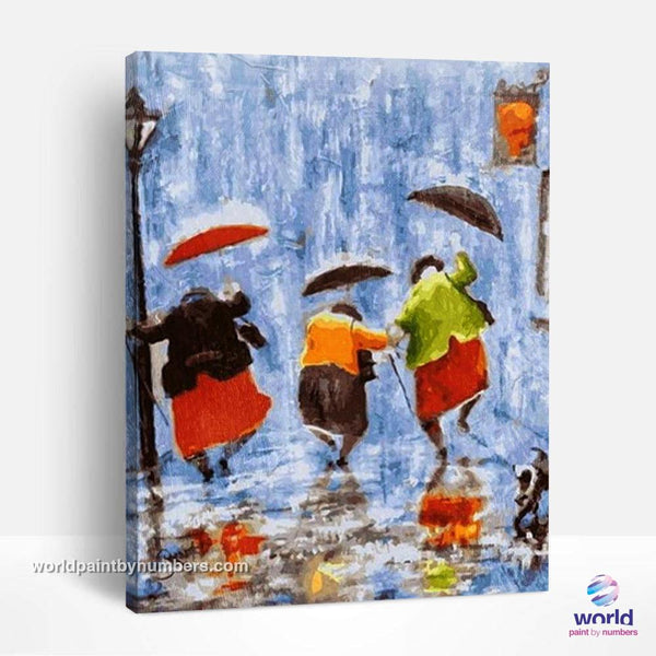 Happy Raining Day with Friends - World Paint by Numbers™ Kits DIY