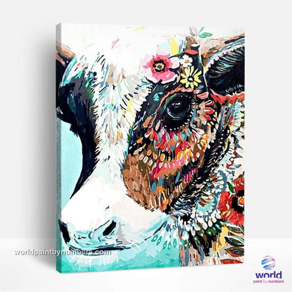 Hipster Cow - World Paint by Numbers™ Kits DIY