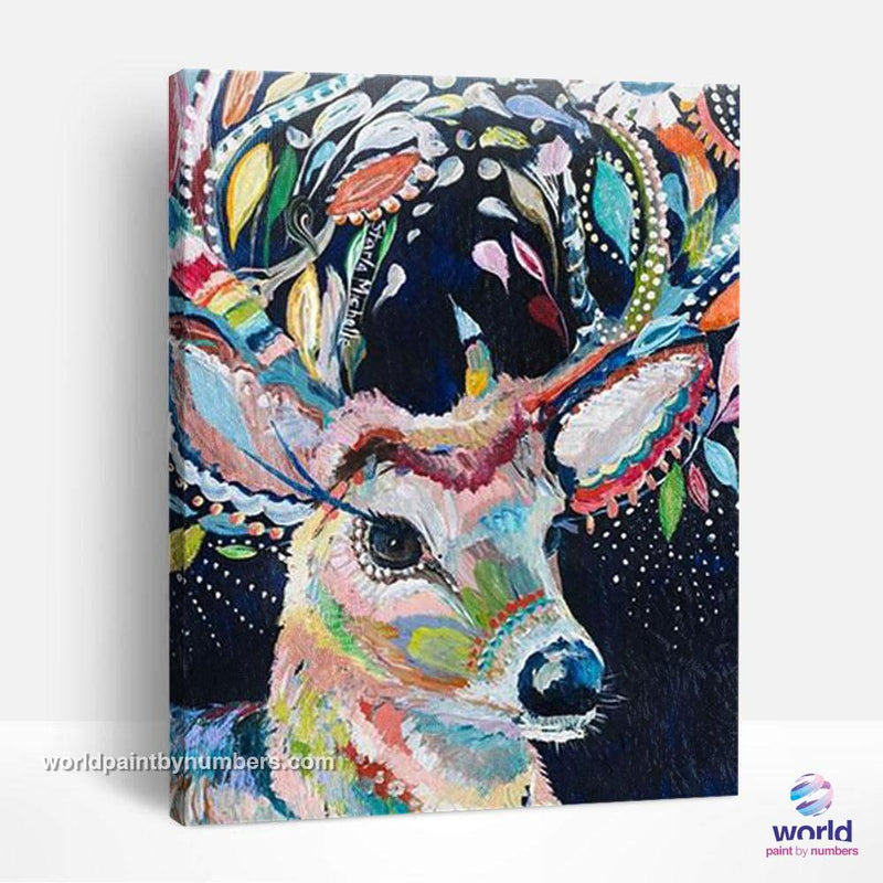 Hipster Deer - World Paint by Numbers™ Kits DIY