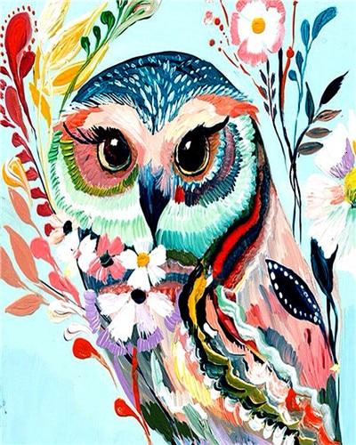 Hipster Owl - World Paint by Numbers™ Kits DIY