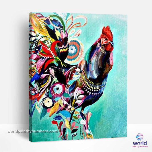Hipster Rooster - World Paint by Numbers™ Kits DIY