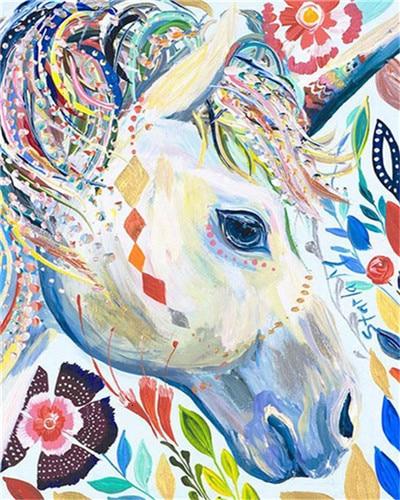 Hipster Unicorn - World Paint by Numbers™ Kits DIY