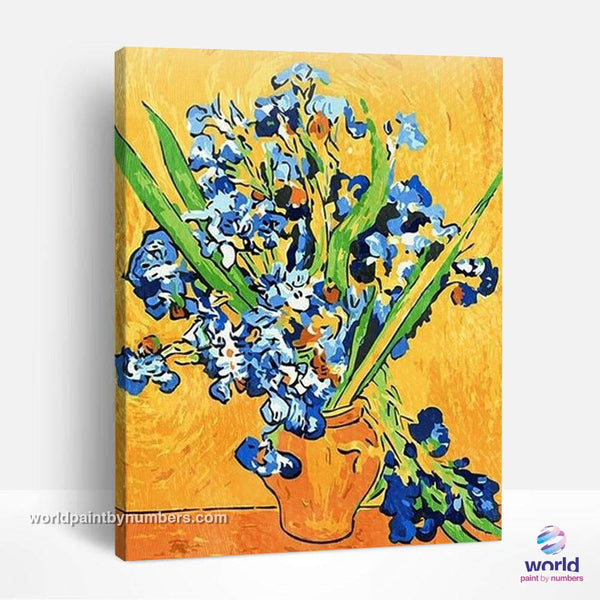 Irises and Roses by Vicent Van Gogh - World Paint by Numbers™ Kits DIY