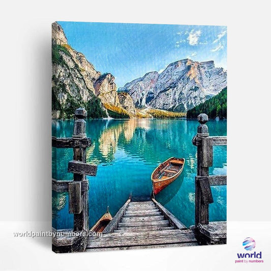 Italian Mountain Lake - World Paint by Numbers™ Kits DIY