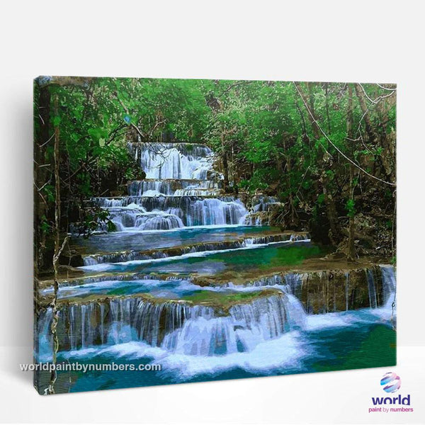 Jungle Waterfall - World Paint by Numbers™ Kits DIY