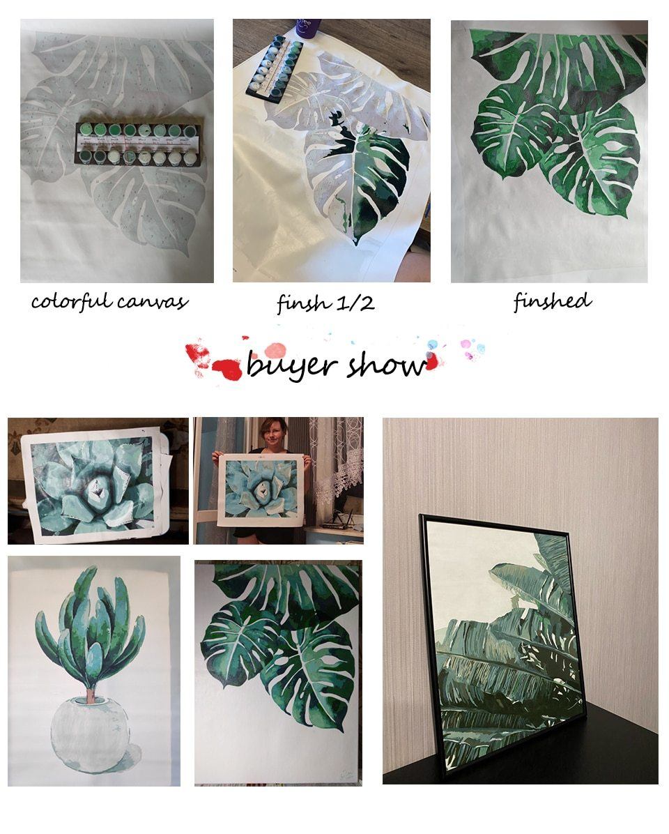 Monstera deliciosa - Leaf Collection - World Paint by Numbers™ Kits DIY