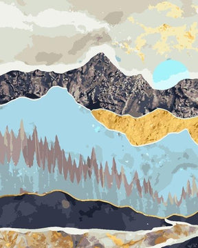 Mountain Range of Textures - World Paint by Numbers™ Kits DIY
