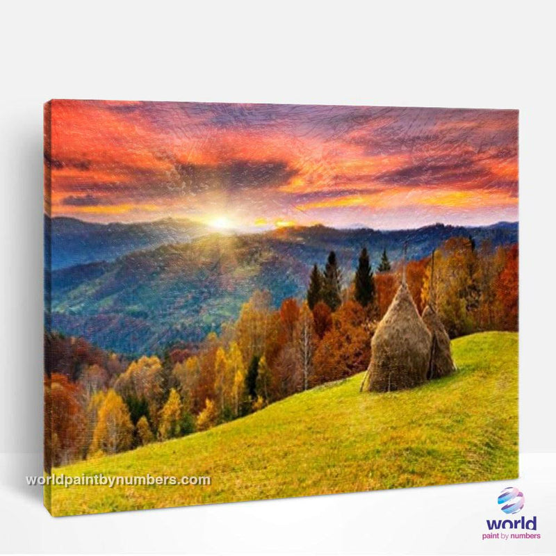 Mountain Top Sunset - World Paint by Numbers™ Kits DIY