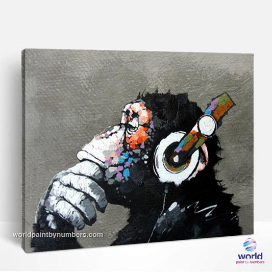 Music Monkey - World Paint by Numbers™ Kits DIY