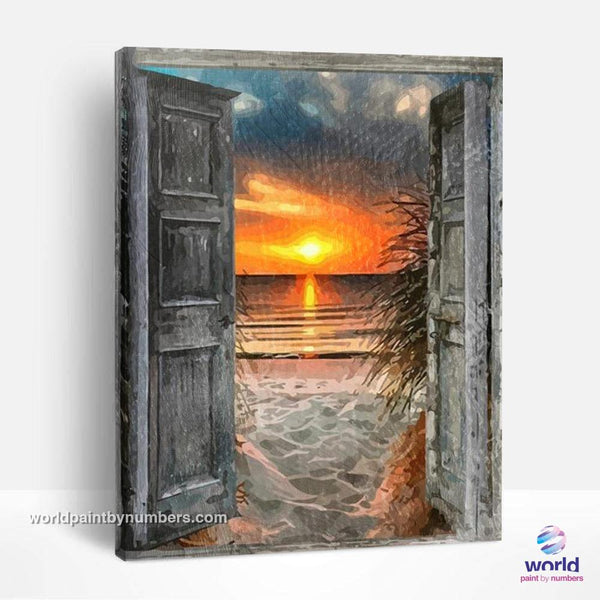 Open Door to the Sea - World Paint by Numbers™ Kits DIY