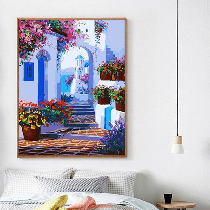 Paths of Santorini - World Paint by Numbers Kits DIY