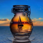 Boat in a Glass - Paint by Numbers Kits for Adults