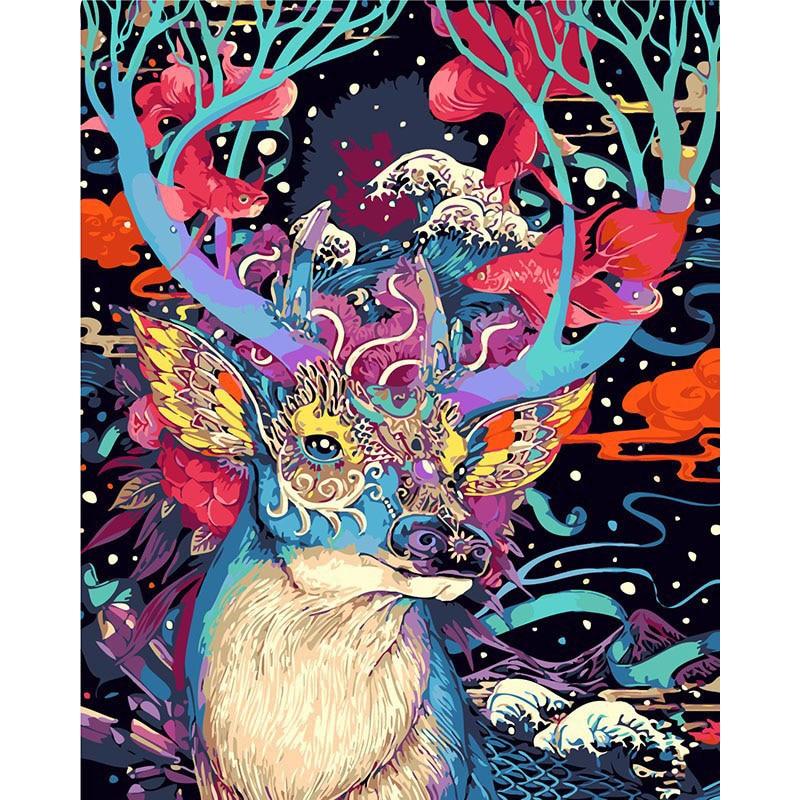 Psychedelic Deer - World Paint by Numbers™ Kits DIY