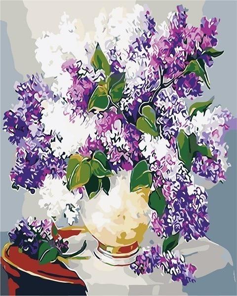 Purple and White Hydrangea - World Paint by Numbers™ Kits DIY