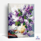 Purple and White Hydrangea - World Paint by Numbers™ Kits DIY