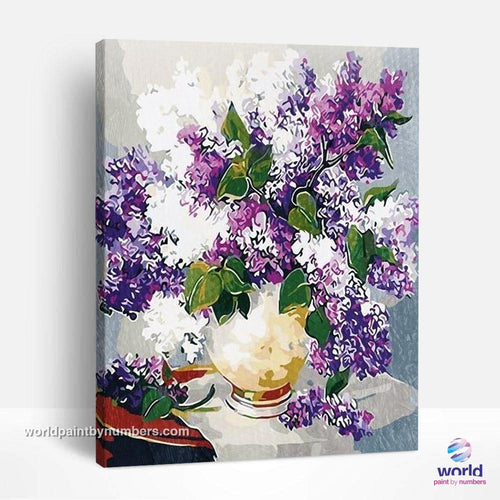 Purple and White Hydrangea - World Paint by Numbers™ Kits DIY