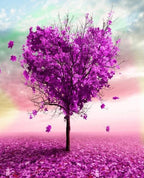 Purple Heart Tree - World Paint by Numbers™ Kits DIY